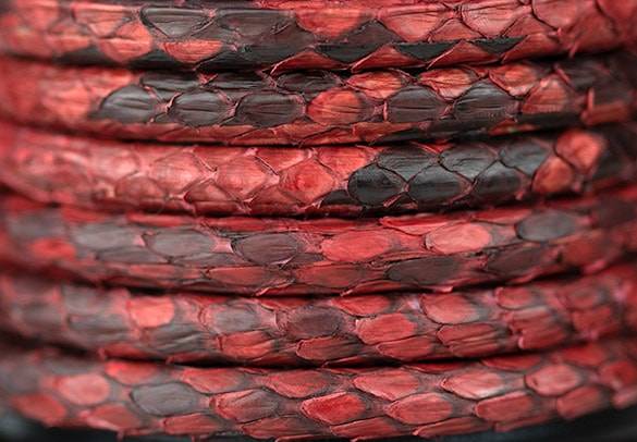 Red Python Leather  INMIND Handcrafted Jewellery
