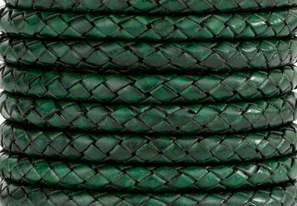 Antique Green Braided Leather