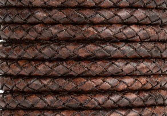 Braided Leather Cord Dual Color Orange + Black 20 Meter – Unnati Creations