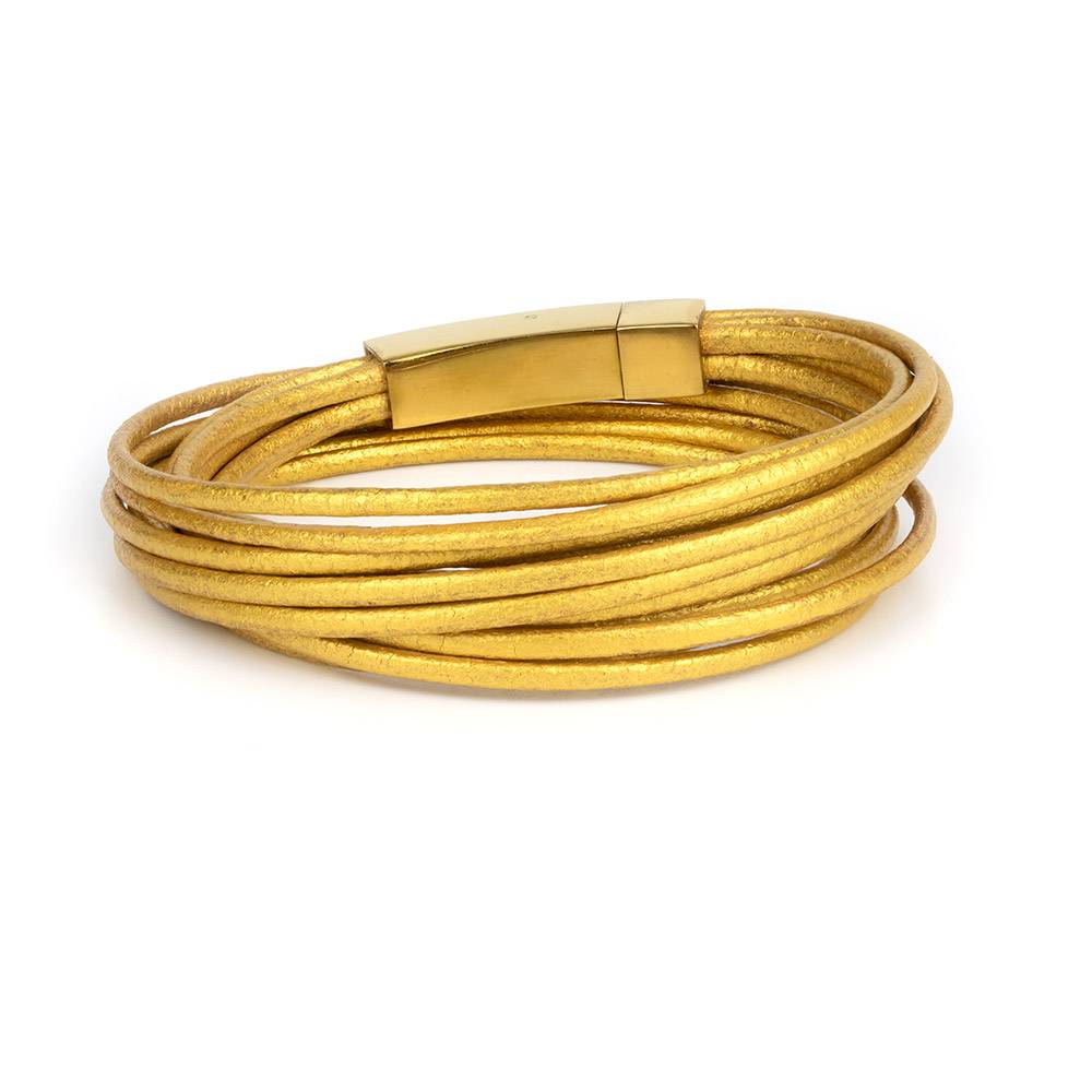 Slim Gold • Leather Bracelet | INMIND Handcrafted Jewellery